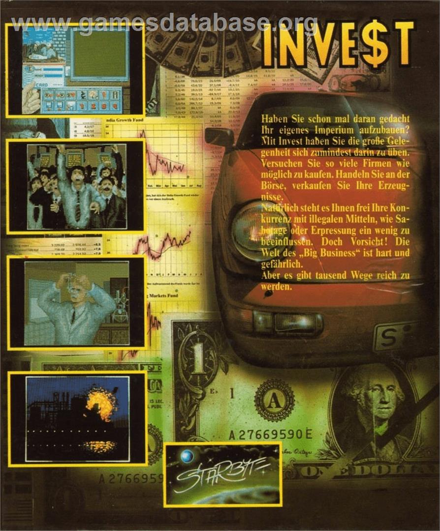 Inve$t - Commodore Amiga - Artwork - Box Back